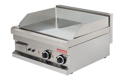 Arisco Elektrikli 60 Lık Yarı Düz Yarı Oluklu Pleyt Izgara Ayna Krom Kaplı EG606SG