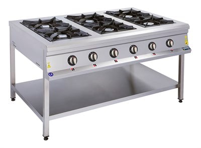 Görkem 6 Lı Taban Raflı Ocak Gazlı ve Lpg Li 150X100X85 cm 208
