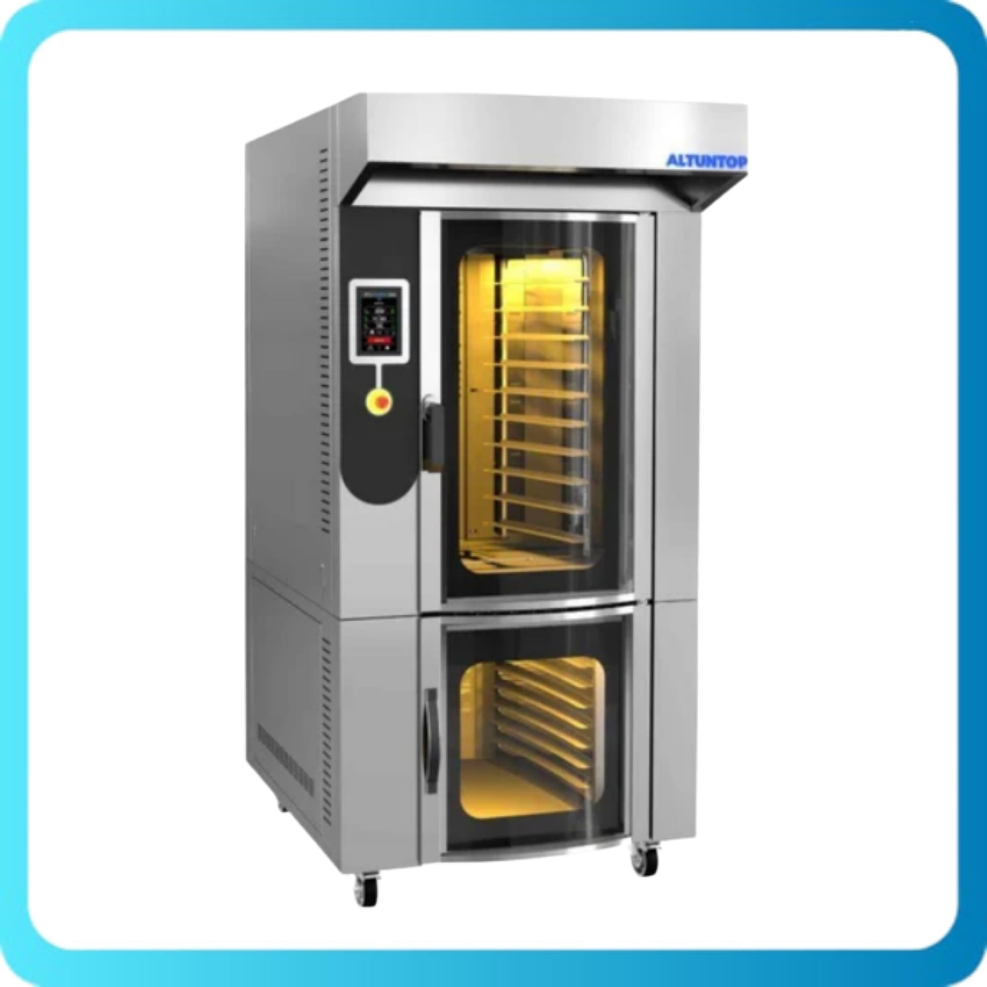 Altuntop 10 lu Döner Davlumbaz+Mayalandırma Konveksiyonel Elektrikli Fırın ATPD 40