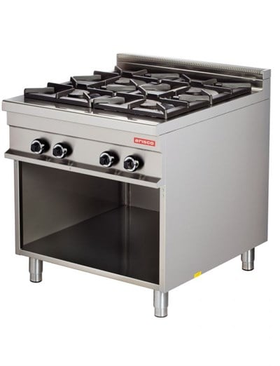 Arisco 4 Gözlü Gazlı Ocak Alt Açık Dolaplı Ce Belgeli 85x90x90 GR921