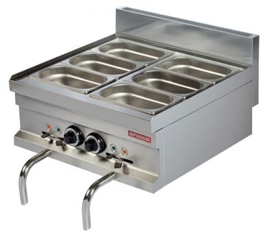 Arisco Elektrikli 2x3/4 GN Hazneli 6 lı Benmari Profesyonel 60x60x26,5 EB606