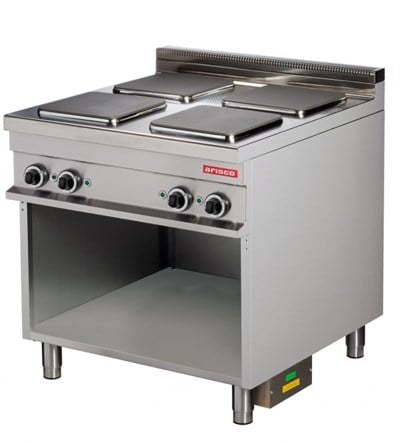 Arisco Elektrikli 4 lü Alt Açık Dolaplı Fırınsız Profesyonel 7 Pozisyonlu Isıtma 85x90x90 ER921 / Range / Electric