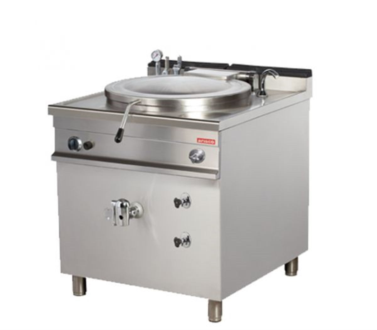 Arisco Gazlı Kaynatma Tenceresi Profesyonel 150 Litre İndirekt Isıtma Ce Belgeli 85x90x90 GBP150I