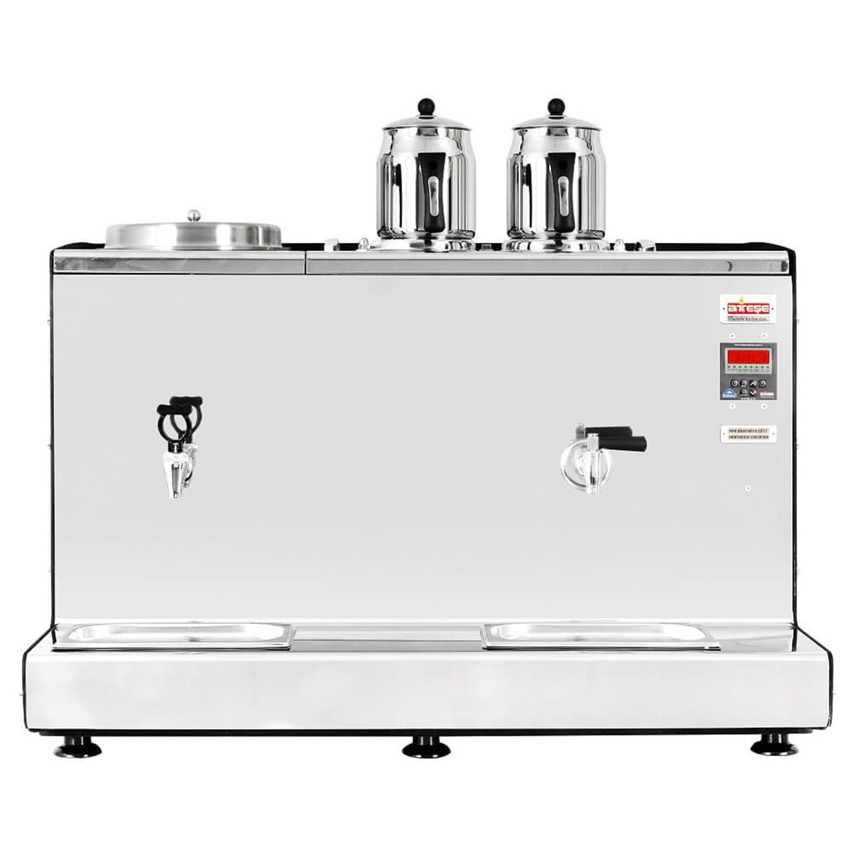 Ateşe Aspendos Smart Elektrikli 9 Litre İç Dem 2 Demlikli Çay Makinesi (STATIC ASE450)