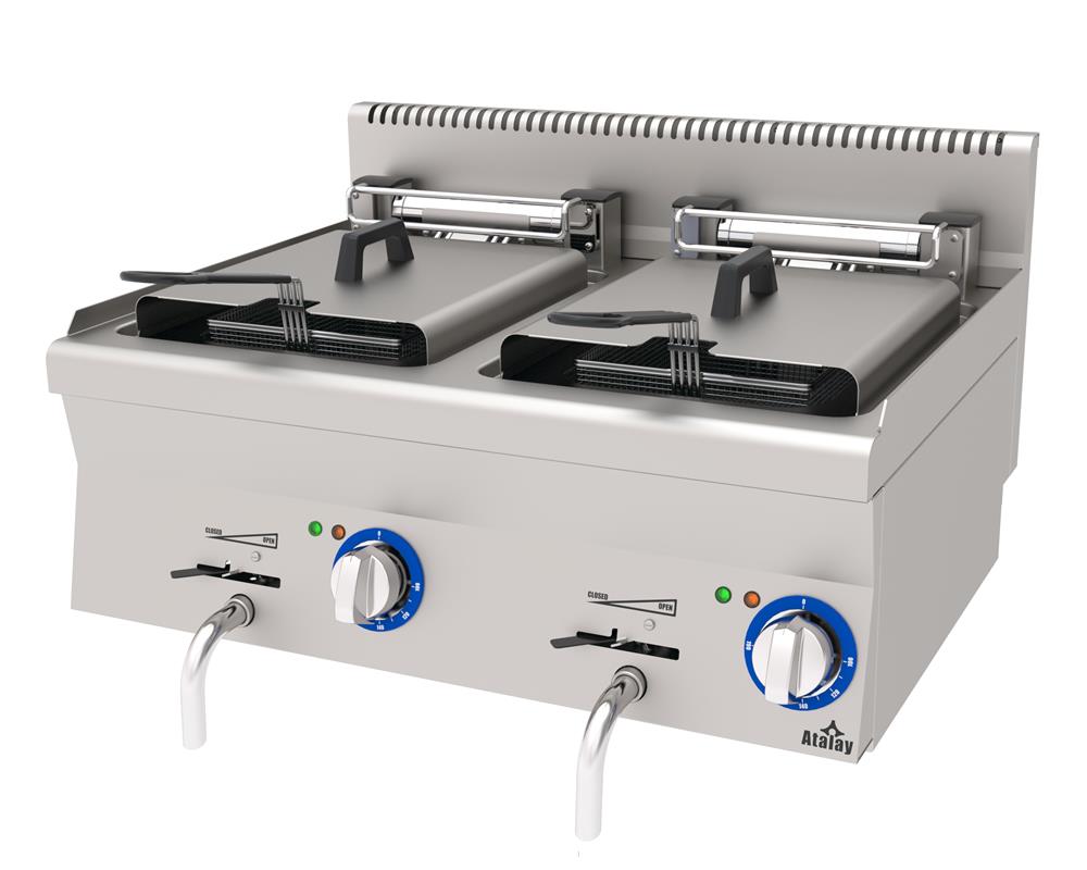 Atalay Elektrikli Fritöz 24 Litre Çiftli Fritöz 80x60x30 E AEF-860