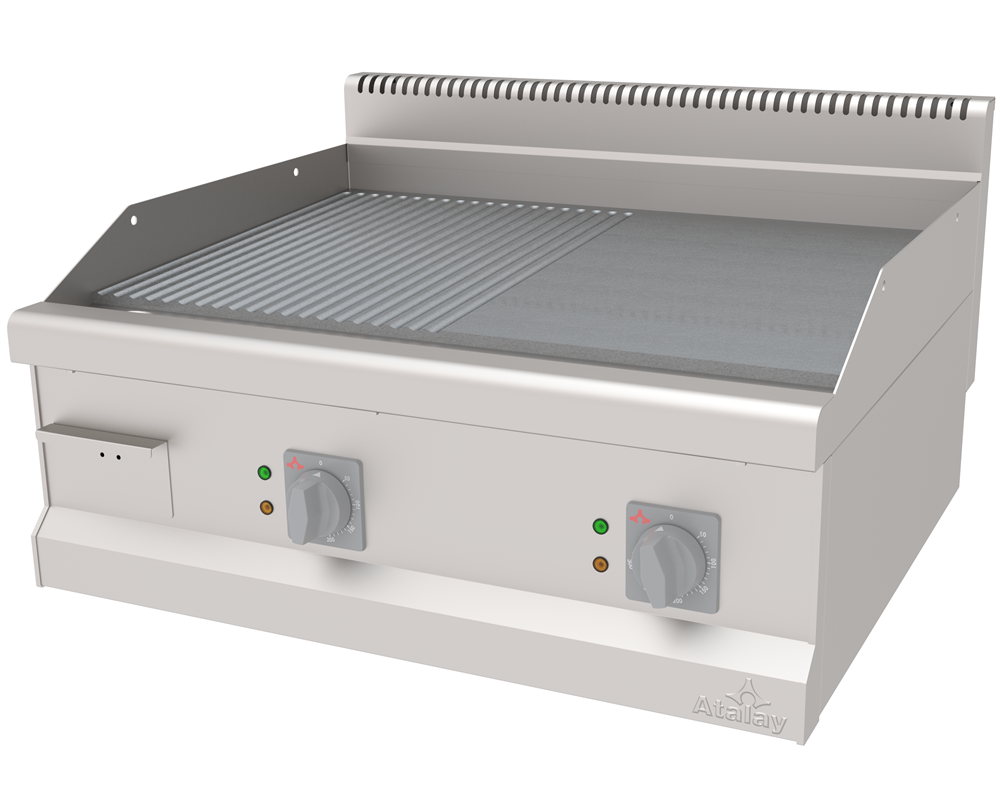 Atalay Elektrikli Izgara Yarı Oluklu Yarı Düz Yüzey 80x70x30 cm AEI-870-ND