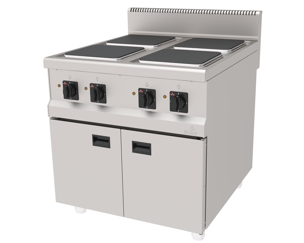 Atalay 4 Pleytli Elektrikli Ocak Alt Dolaplı 80x90x85 cm AEO-890