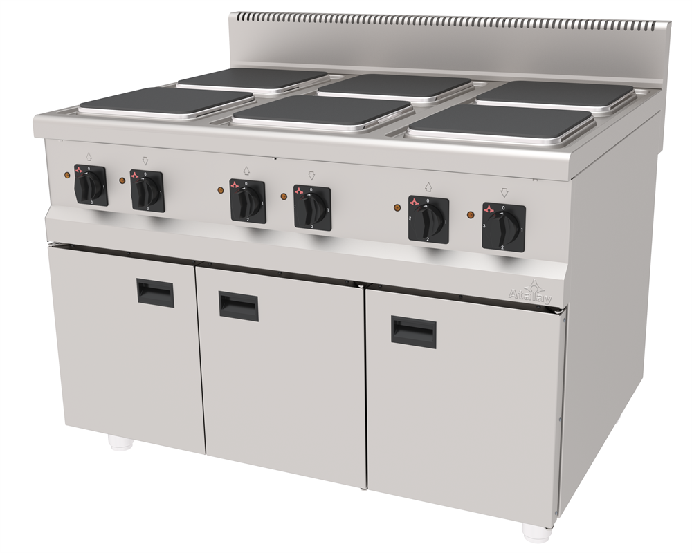 Atalay 6 Pleytli Elektrikli Ocak Alt Dolaplı 120x90x85 cm AEO-1290