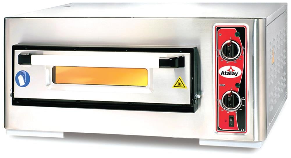Atalay Tek Katlı Pizza Fırını Elektrikli 4x24 cm Pizza Kapasiteli APF-50-1