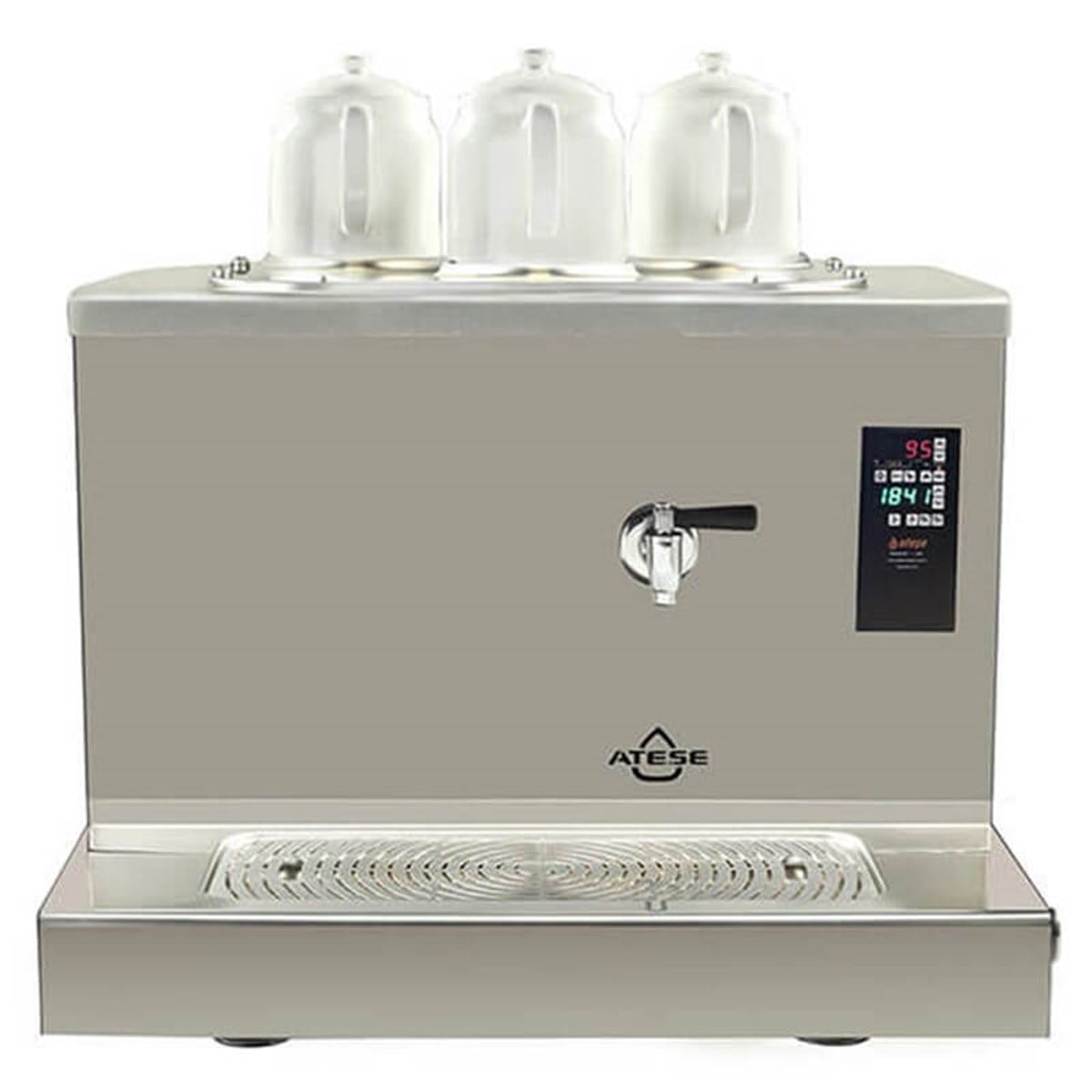 Ateşe Cappadocia Smart Plus Gaz+Elektrikli 3 Demlikli Çay Makinesi (INOX CSPGE3)