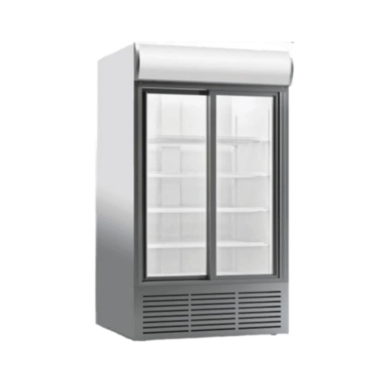 COLD-ERA Dik Tip Çift Sürme Kapılı Şişe Soğutucu Kanopili CL 900 SLDC