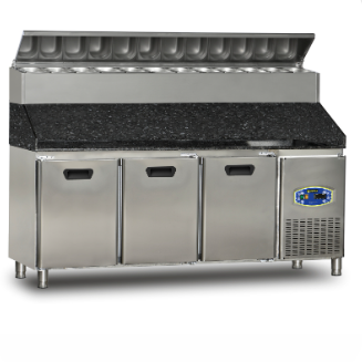 Dampak 3 Kapılı Pizza Hazırlık Buzdolabı 200x70x133 22TBF3S-PY70-GR