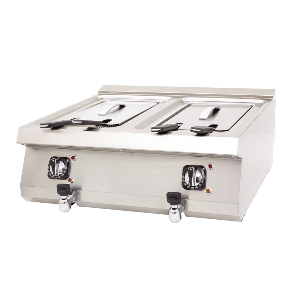 DRN 9+9 Litre Fritöz Elektrikli Set Üstü 80x73x30 cm DRNEF-8070