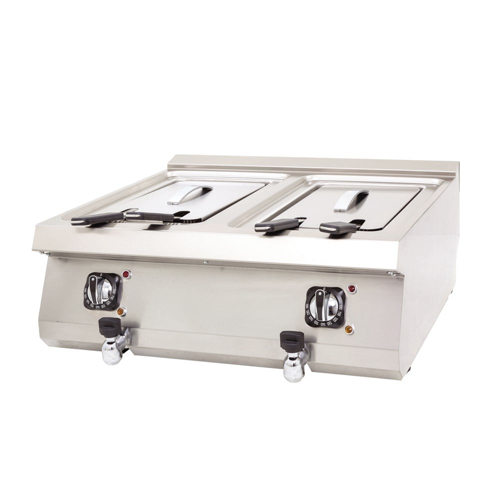 DRN Elektrikli Fritöz 12+12 Litre Set Üstü 70x63x30 cm DRNEF-7060