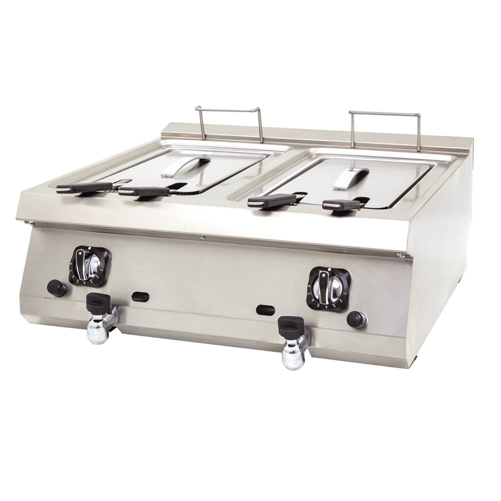 DRN Gazlı Fritöz 10+10 Litre Set Üstü 70x63x30 cm DRNGF-7060