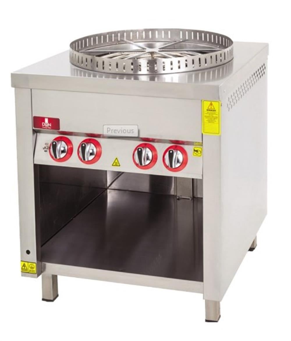 DRN Tekli Taban Raflı Su Böreği Ocağı Gazlı ve Lpg Li 70x70x90 Cm DRNSBT-1