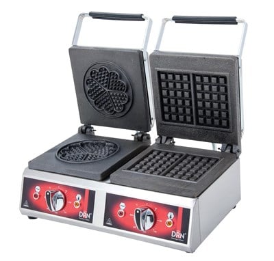 DRN Kare+Yonca 2’li Waffle Makinesi Elektrikli DRNWKY-2