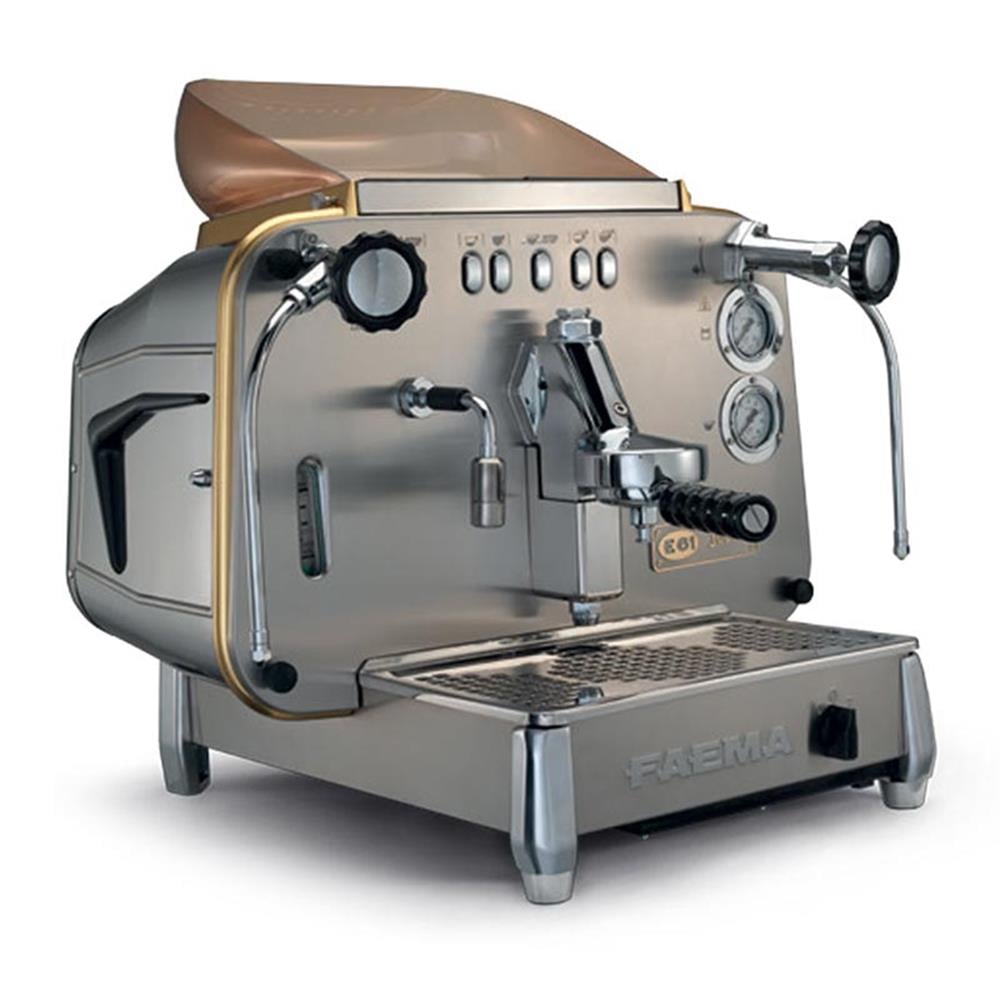 Faema Tam Otomatik Espresso Kahve Makinesi 1 Gruplu Kahve Makinesi E61 A/1 Jubile White&Wood