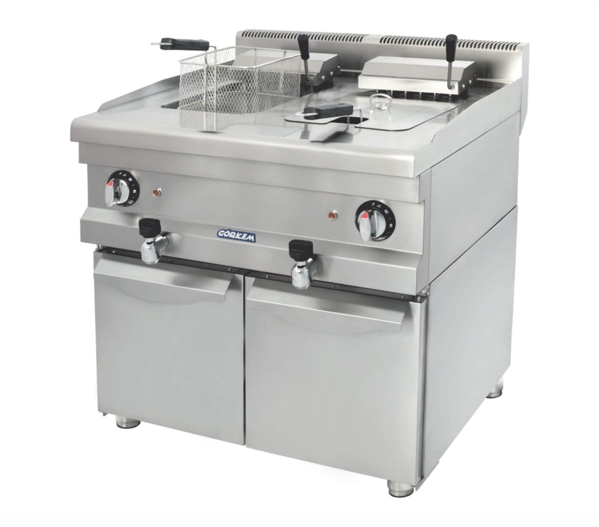 Görkem Elektrikli Fritöz 12+12 Litre Alt Dolaplı 80x71x85 Cm 703