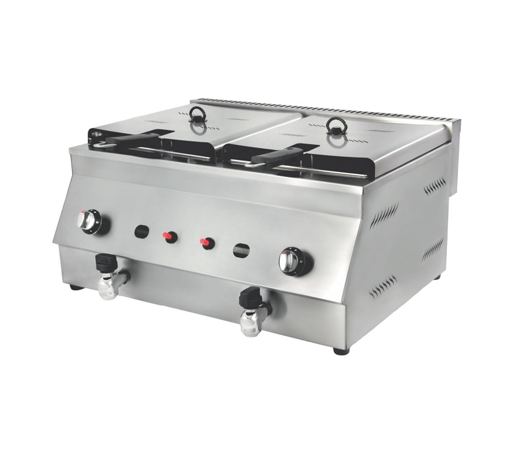 Görkem Fritöz 8+8 Litre Gazlı ve Lpg Li 74x63x37 Cm 853