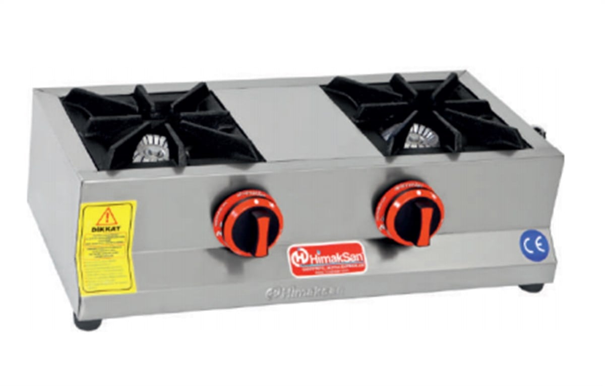 Himaksan 2 Li Ocak Set Üstü Gaz ve LPG Li Ekonomik 60x30x14 cm HMK-MN 2
