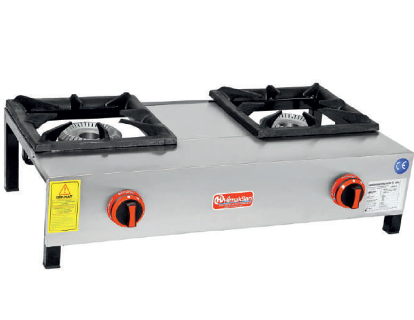 Himaksan 2’li Doğalgazlı Kısa Ayaklı Lokanta Ocağı 86x47x25 HMK-LKK-2