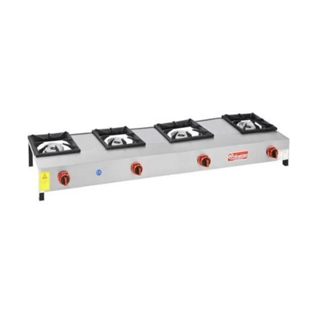 Himaksan 4 Lü Kısa Lokanta Ocağı Gazlı ve Lpg Li 192X45X25 Cm HMK-LKK-4
