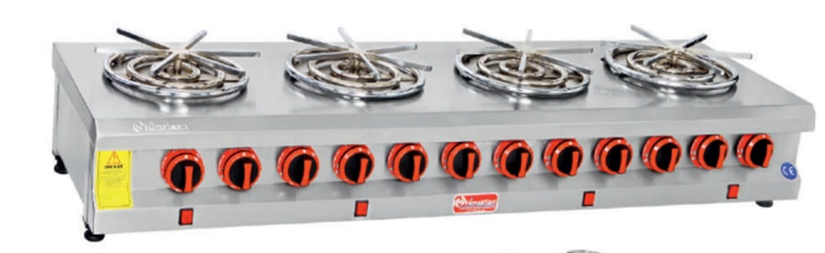 Himaksan 4 Lü Set Üstü Künefe Ocağı Motorlu Gazlı ve Lpg Li HMK-AMKNFOG 4