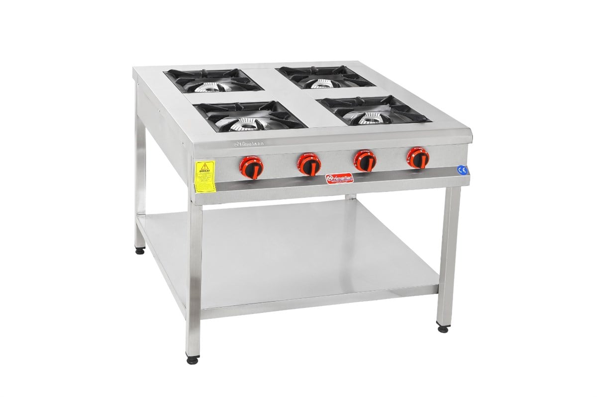 Himaksan 4 Lü Taban Raflı Ocak Gazlı ve Lpg Li 90X90X85 Cm HMK-TBOG 990