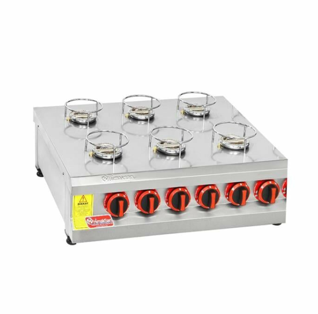 Himaksan 6 Li Set Üstü Künefe Ocağı Gazlı ve Lpg Li HMK-KNFOG 6