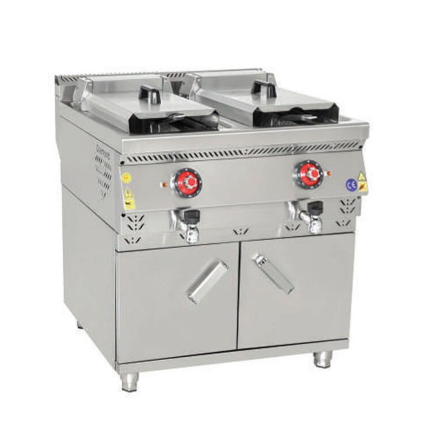 Himaksan Dolaplı 24+24 Litre Elektrikli Fritöz 80x90x85 cm HMK-DFE 898