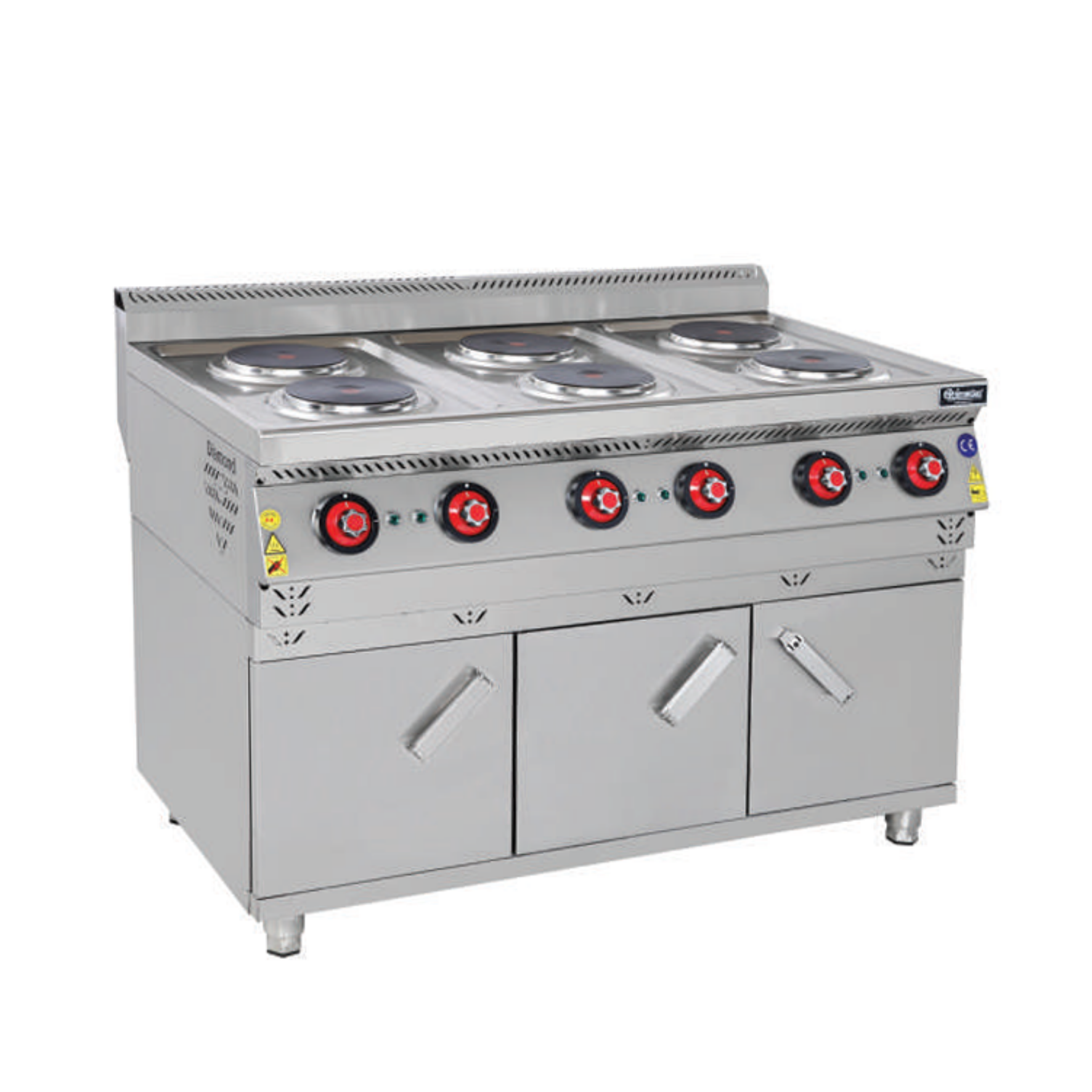 Himaksan Dolaplı Altılı Elektrikli Ocak 120x70x85 cm HMK-DOE 1278