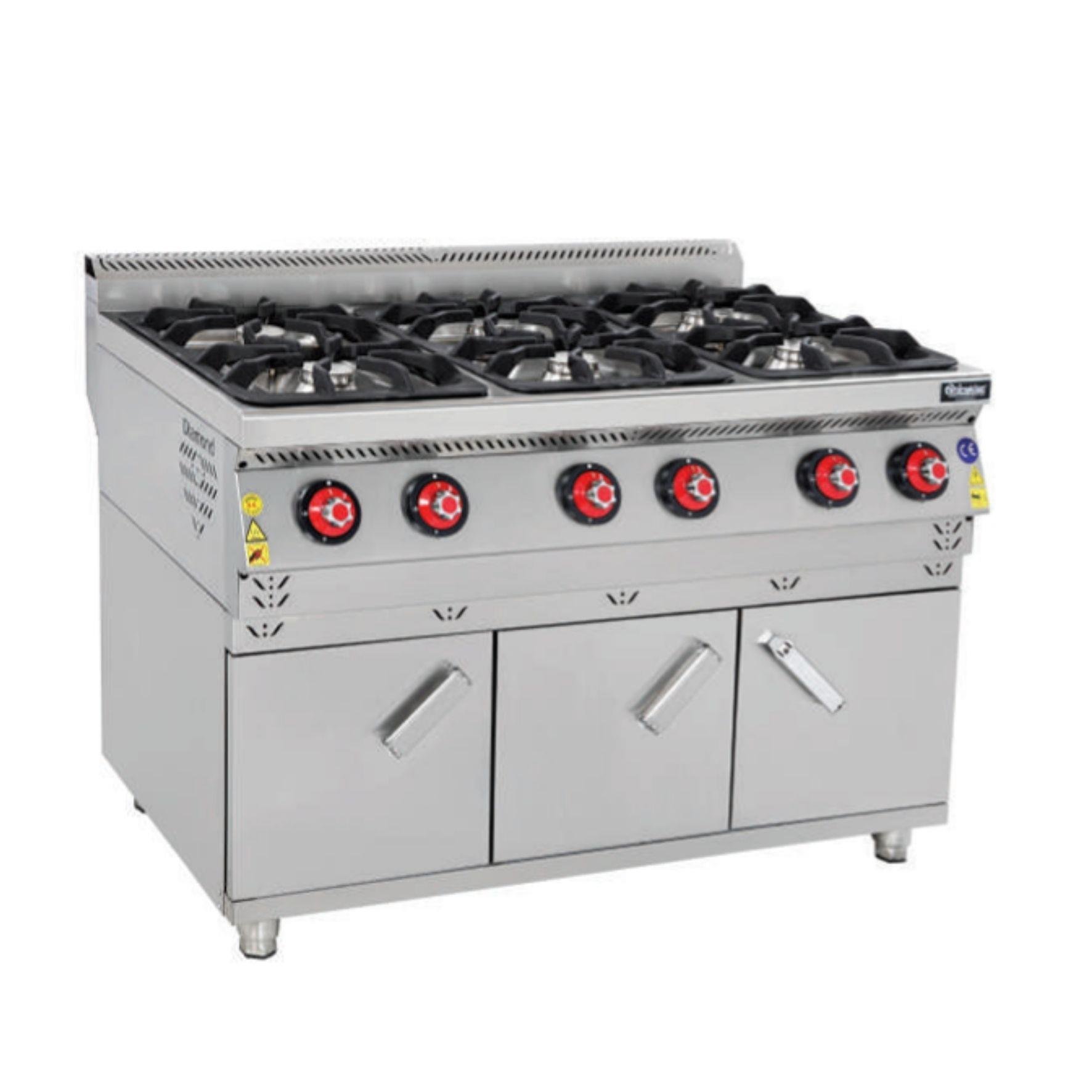Himaksan Dolaplı Altılı Gazlı Ocak 120x90x85 cm HMK-DOG 1298