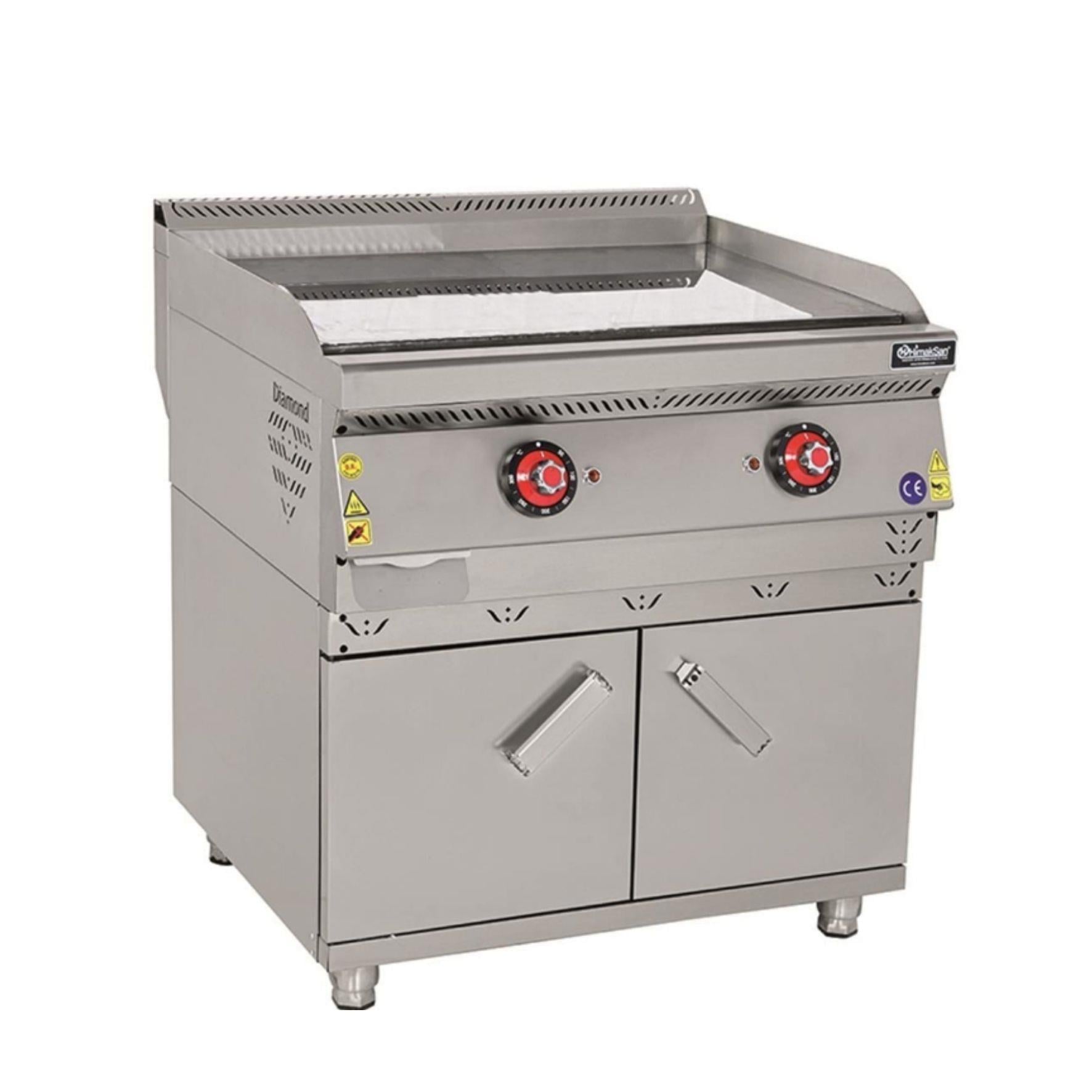 Himaksan Dolaplı Düz Pleyt Izgara Elektrikli 80x90x85 cm HMK-DIZE 898
