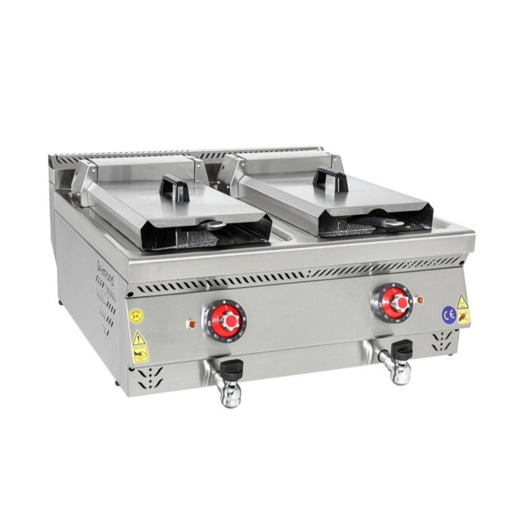 Himaksan Set Üstü 12+12 Litre Elektrikli Fritöz 80x70x30 cm HMK-SFE 873