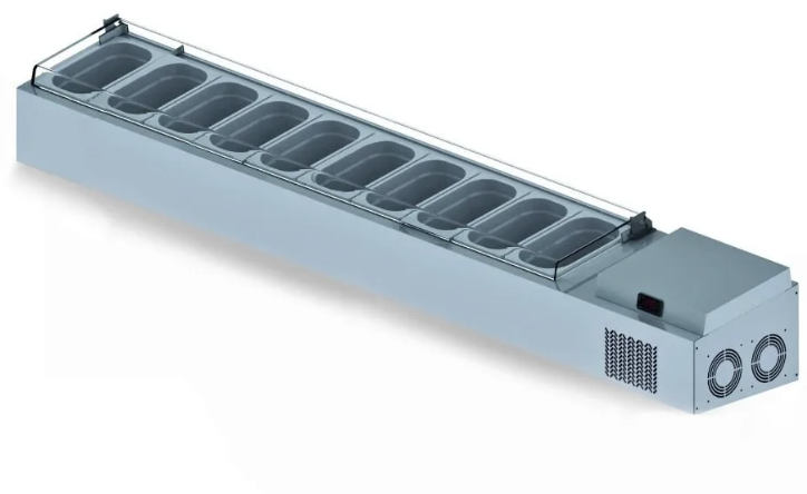 Iceinox Set Üstü Saladbar 11 Küvetli 225x34x30 cm VTP 225 PL