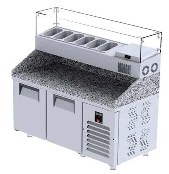 Iceinox 2 Kapılı Pizza Hazırlık Buzdolabı 150x80x108 PTS GR 330 CR