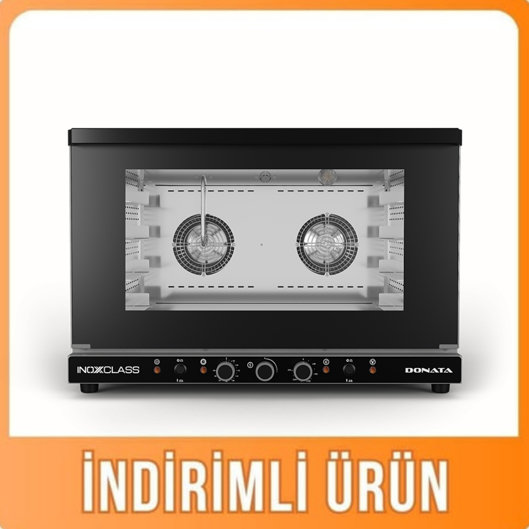 İnoxclass 4 Tepsili Patisserie Fırın, Manuel Elektrikli Çift Fanlı Donata D04EFD