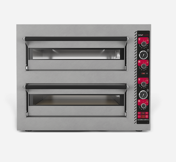 İnoxclass Çift Katlı Pizza Fırını Elektrikli 30 cm x 8 Pizza Kapasiteli Margarita M502E