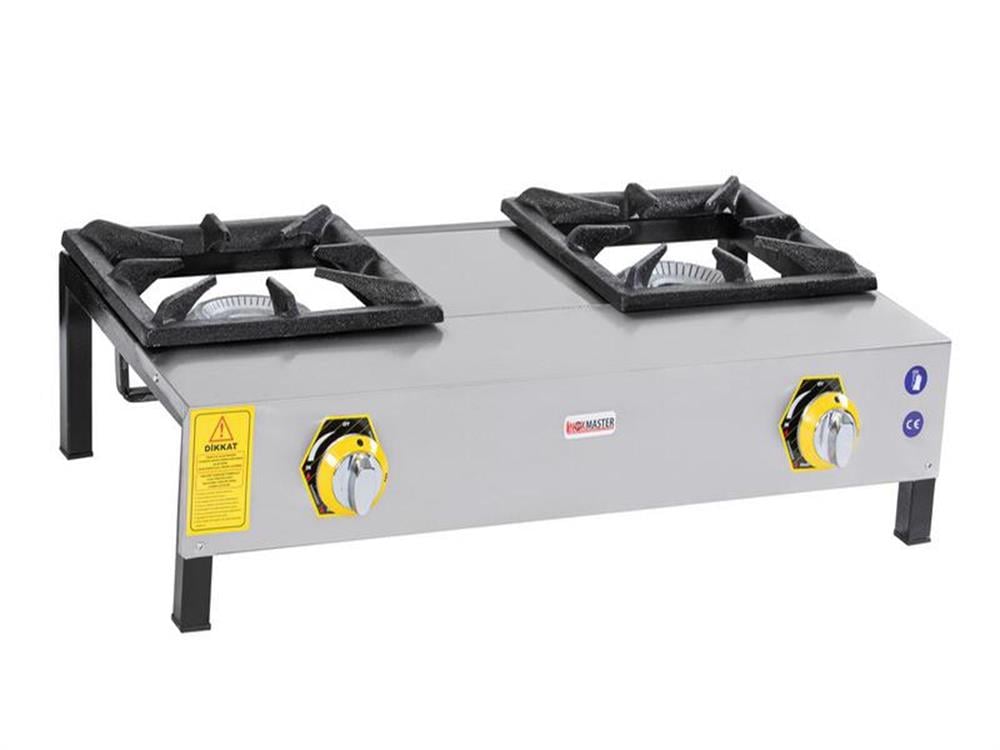 İnoxmaster 2 Li Lokanta Ocağı Kısa Ayak Gazlı ve Lpg Li 86x45x25 Cm İMR-LKK-2