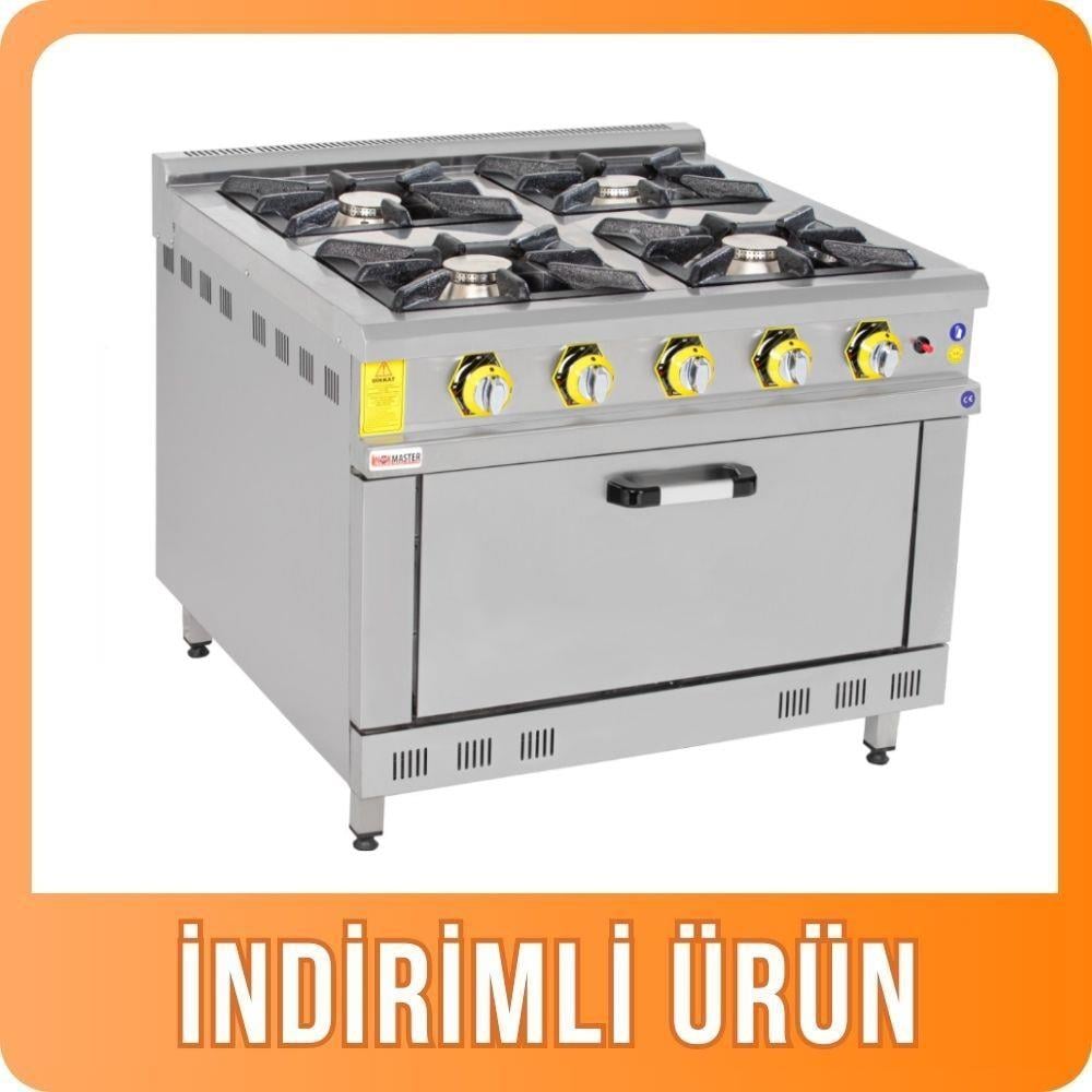 İnoxmaster 4 Lü Kuzine Gazlı ve Lpg Li 80x80x85 Cm İMR-KOG-8080