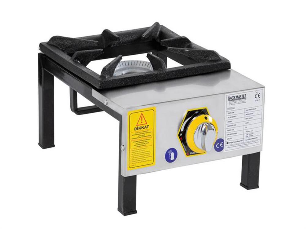 İnoxmaster Tekli Lokanta Ocağı Kısa Ayak Gazlı ve Lpg Li 33x45x25 Cm MR-LKK-01