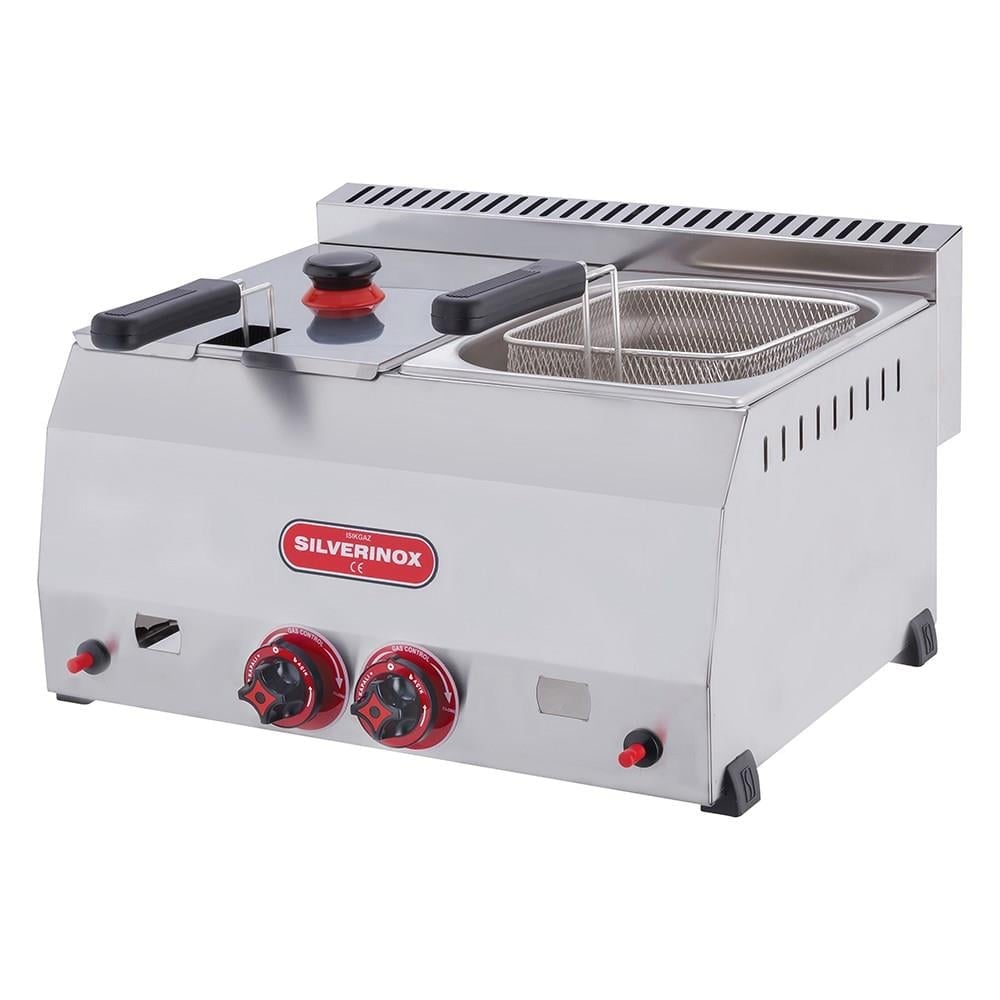 Işıkgaz Silver Endüstriyel Çiftli 5+5 Litre Doğalgazlı Fritöz
