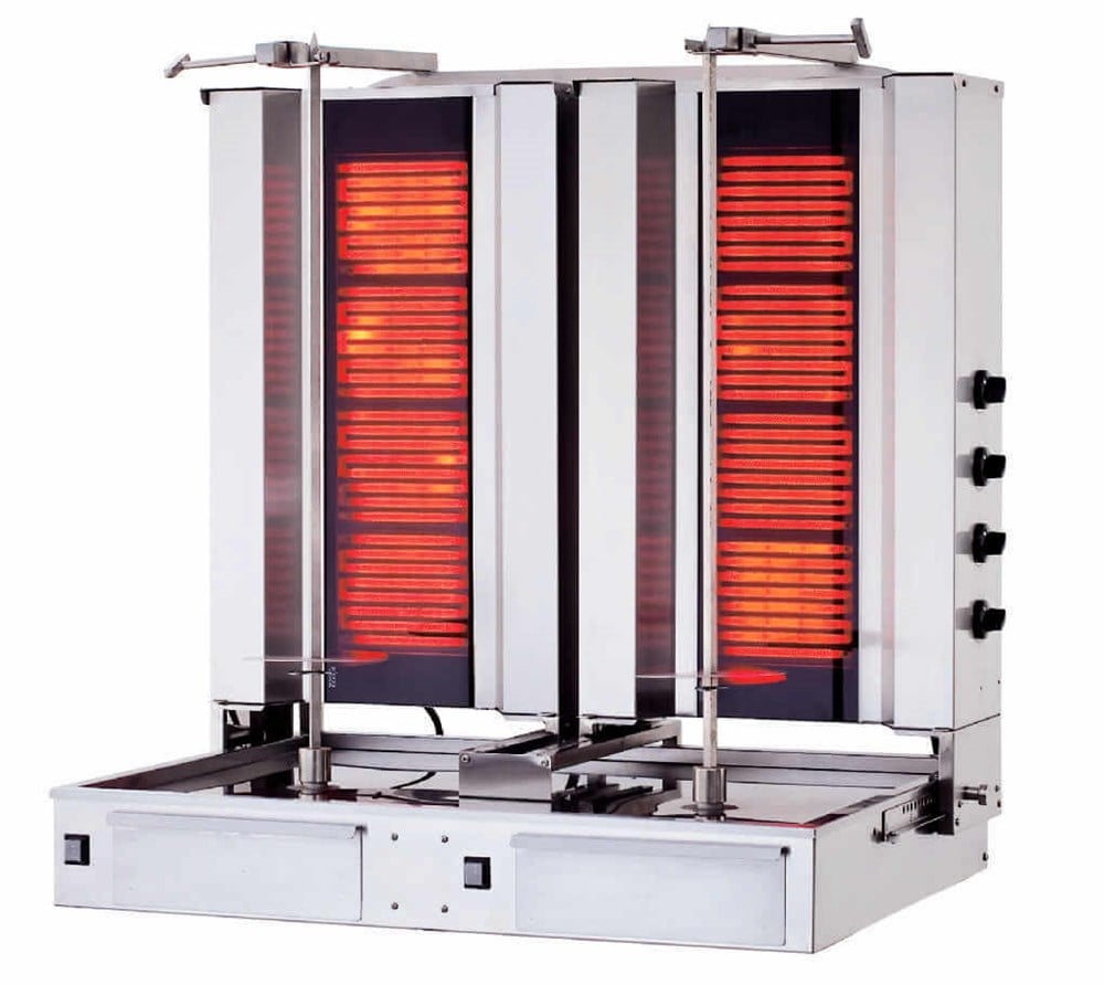 Kalitegaz 4+4 Gözlü Elektrikli Alttan Motorlu İkiz Model Döner Ocağı KLG171T