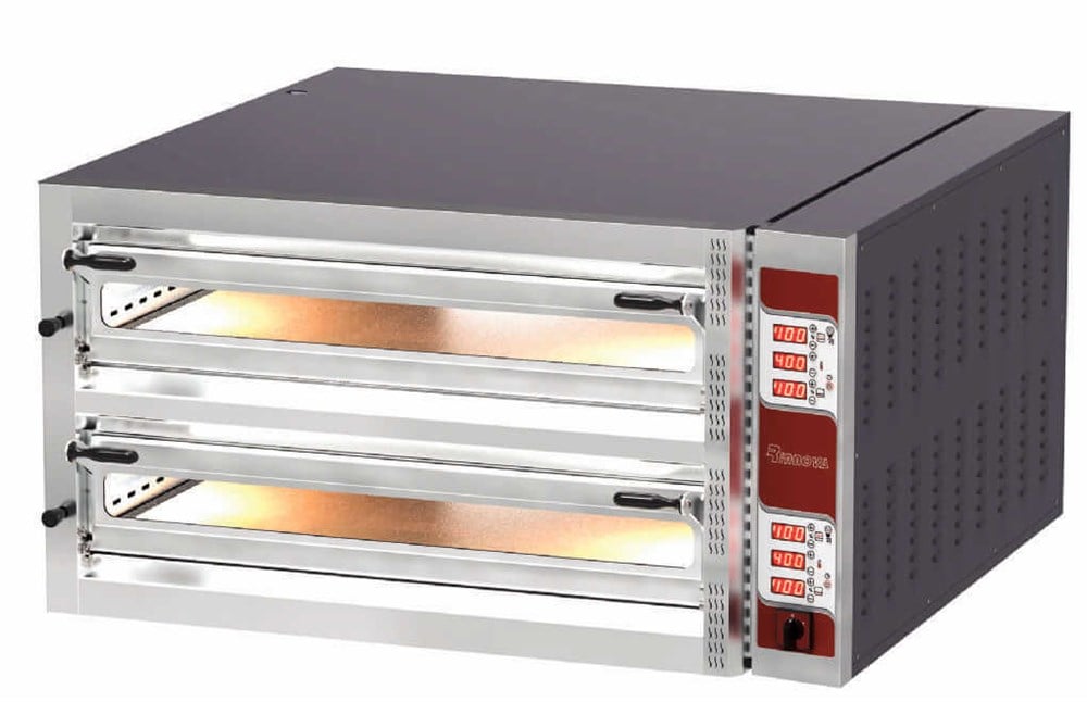 Kalitegaz Elektrikli Pizza Fırını 18x35 cm Pizza Kapasiteli Çift Katlı Dijital E9352 Rinnova