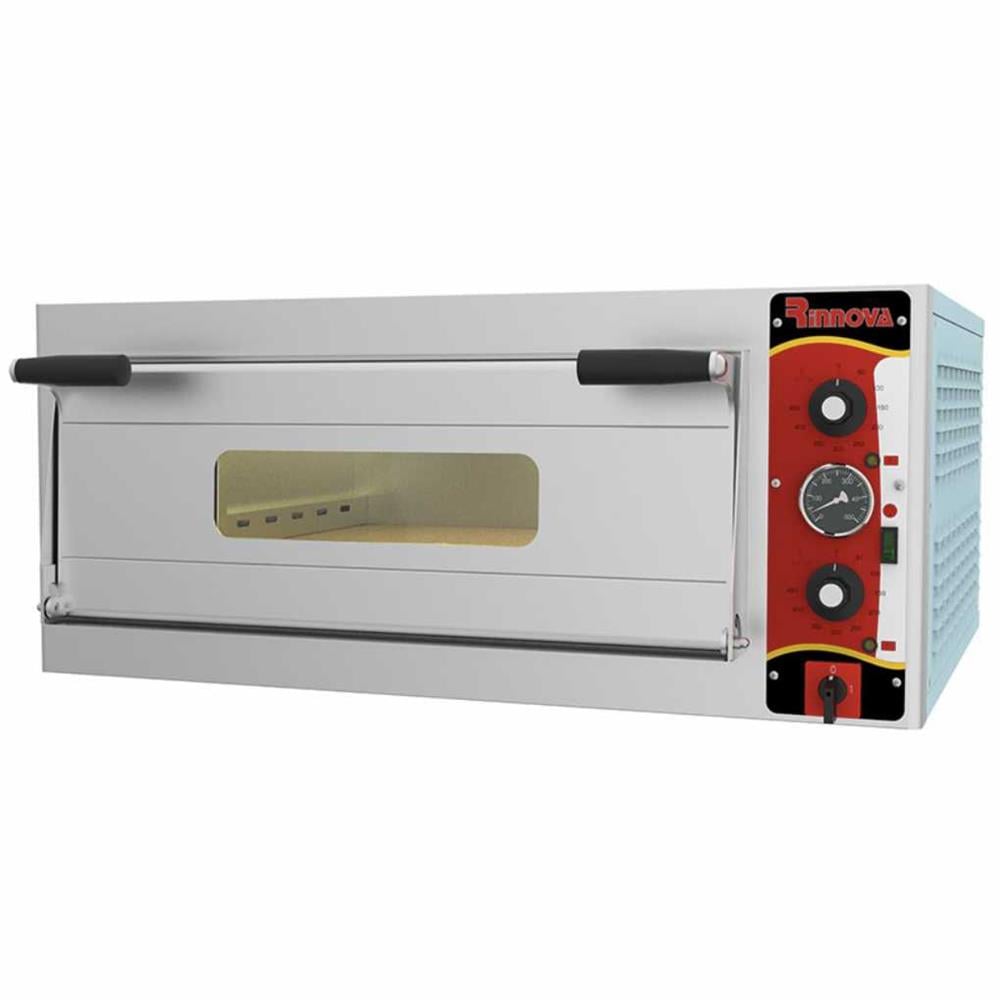 Kalitegaz Elektrikli Pizza Fırını 6x30 cm Pizza Kapasiteli Tek Katlı Manuel E6301WAB Rinnova