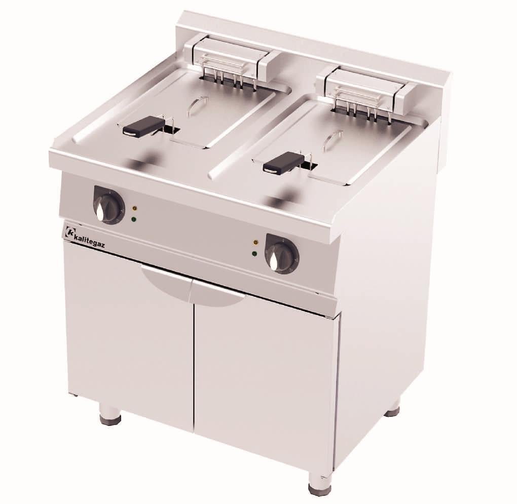 Kalitegaz Gazlı Fritöz 23+23 Litre Ce Belgeli 80x70x90 cm Alt Dolaplı FCS8070G Rinnova