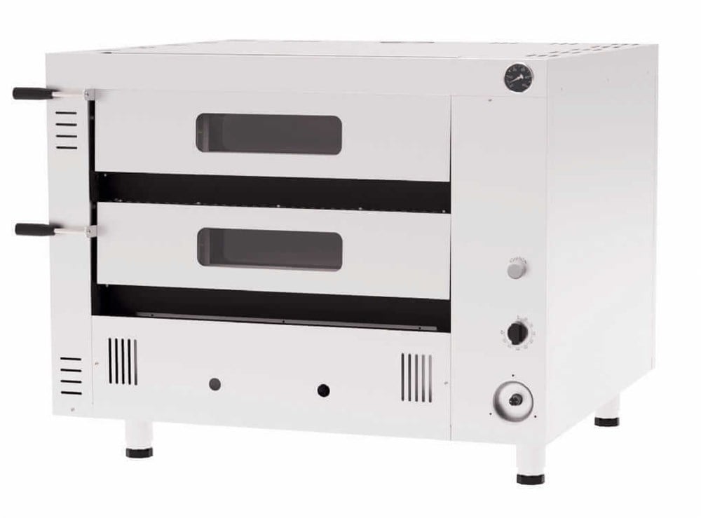 Kalitegaz Gazlı Pizza Fırını 8x35 cm Pizza Kapasiteli Çift Katlı Manuel G4352