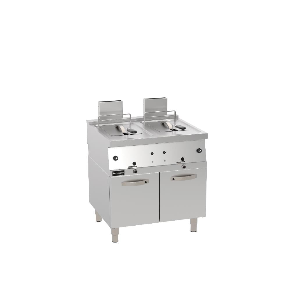 Kayalar 24+24 Litre Gazlı Fritöz Alt Dolaplı 80x90x85 cm KFG8090