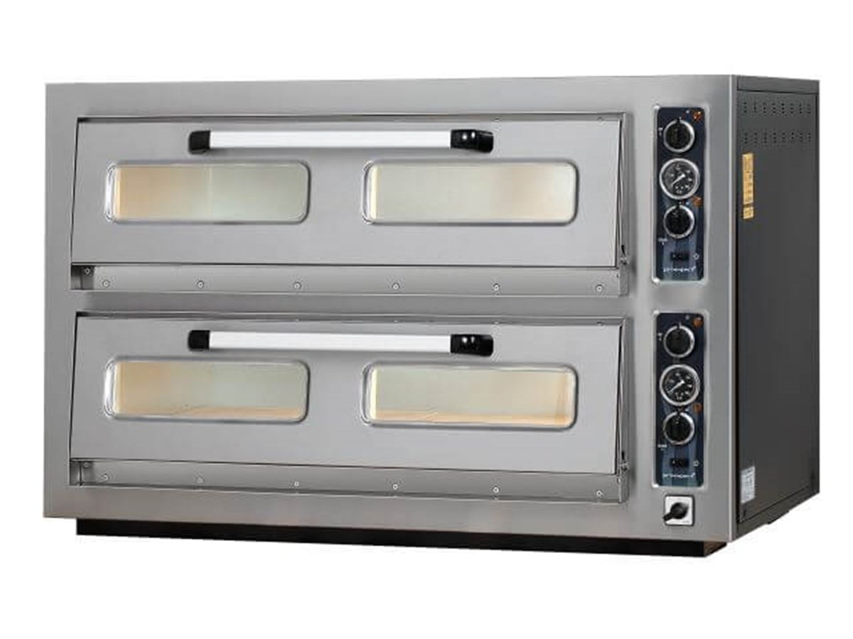 Maksan Elektrikli Pizza Fırını Çift Katlı 9+9 x30 Cm Pizza Kapasiteli Termometre Göstergeli PO-902T